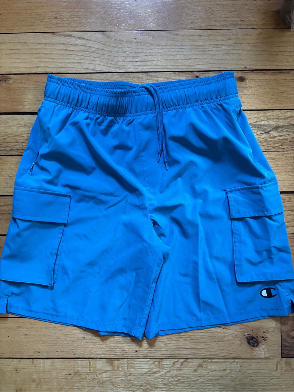 Champion Blue Cargo Shorts with Logo